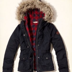 NWOT Hollister Flannel-Lined Winter Coat